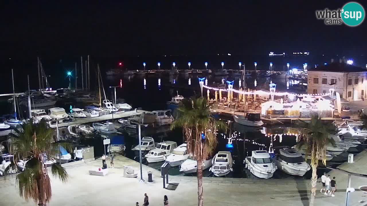 Camera en vivo Koper – puerto deportivo y paseo marítimo desde el Hotel Grand Koper