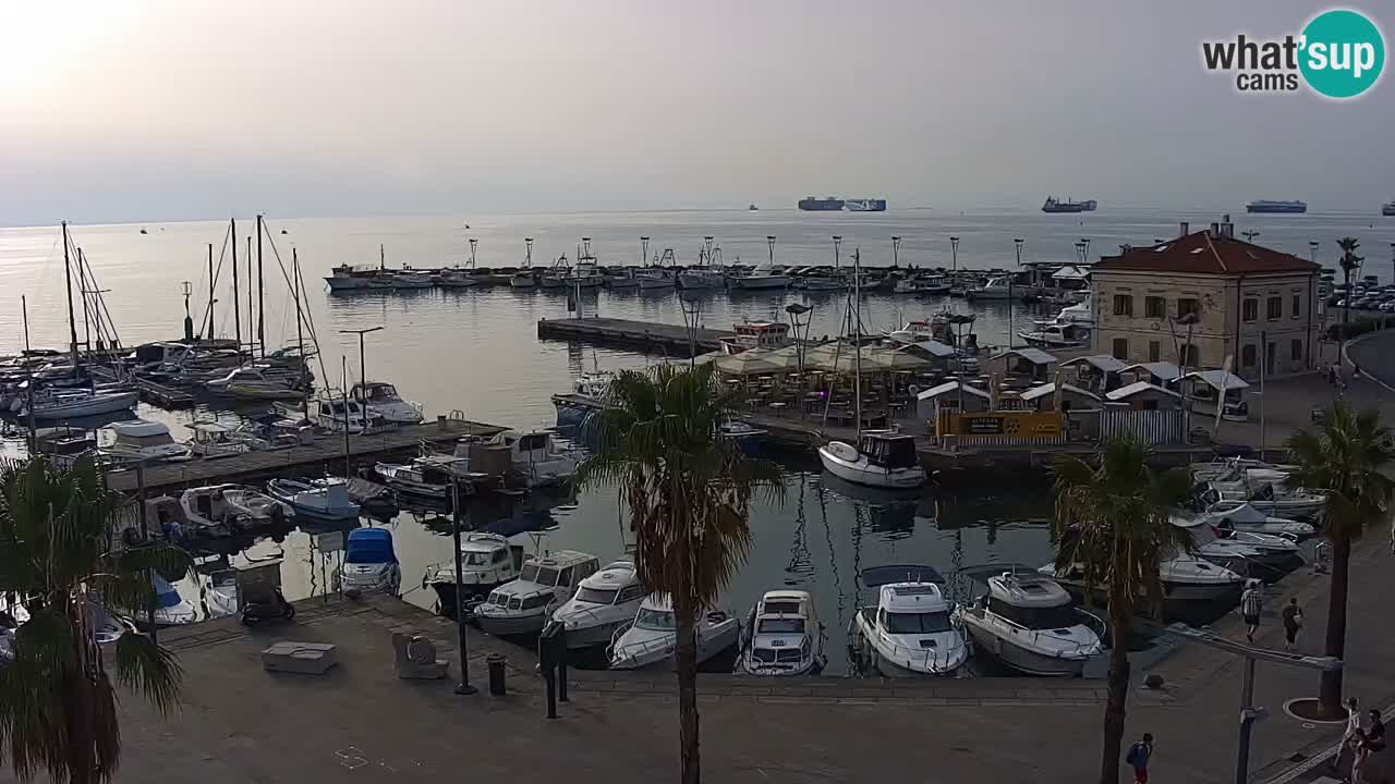 Camera en vivo Koper – puerto deportivo y paseo marítimo desde el Hotel Grand Koper
