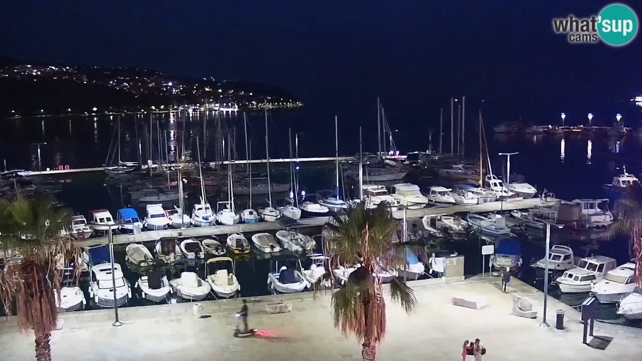 Webcam Koper – Panorama des Jachthafens und der Promenade vom Hotel Grand Koper