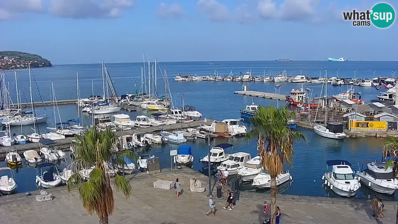 Spletna kamera Koper – Panorama na marino in promenado s Hotela Grand Koper