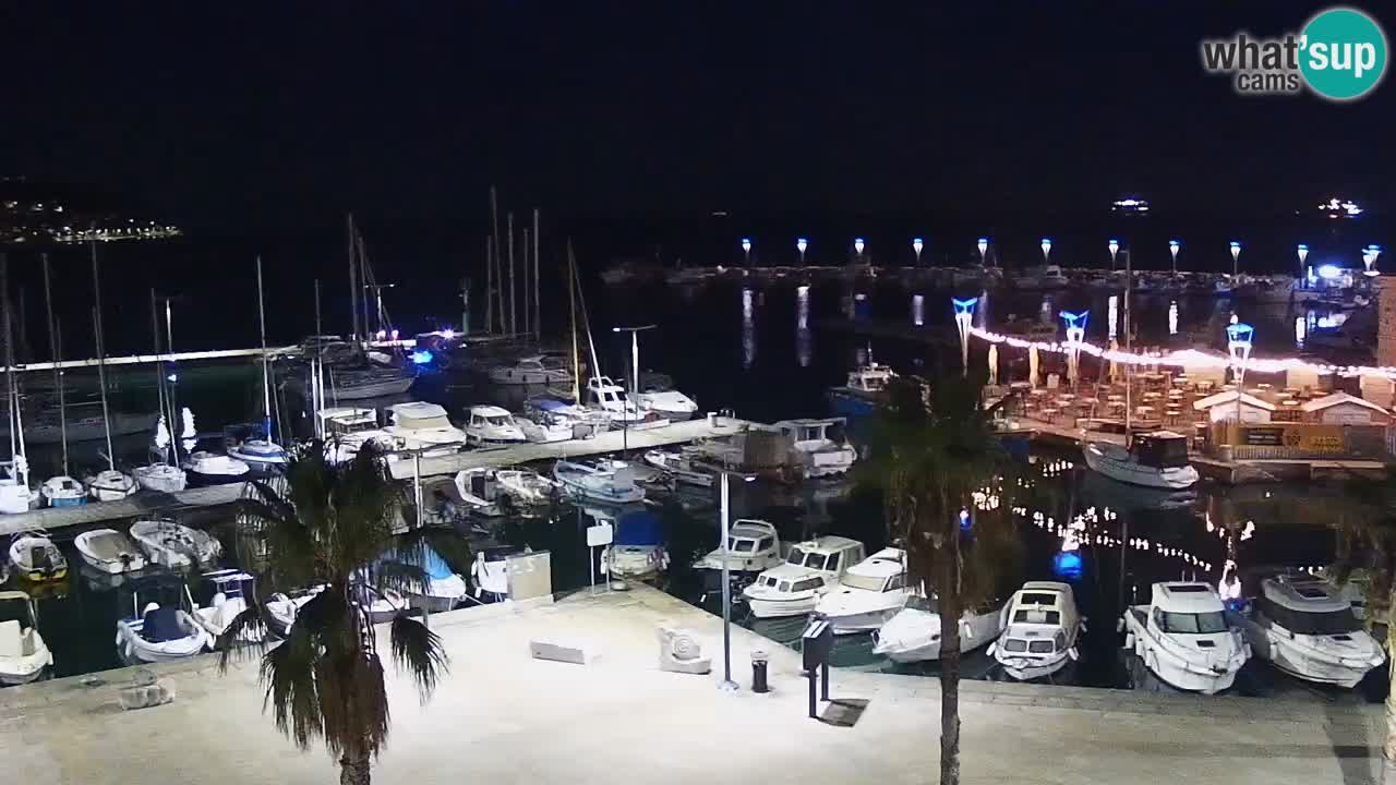 Webcam Koper – Panorama de la marina et de la promenade depuis le Grand Hotel Koper