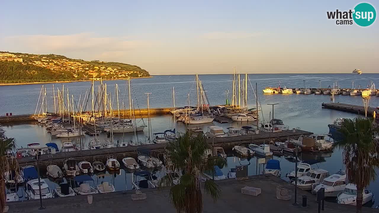 Webcam Capodistria – marina e lungo mare dall’Hotel Grand Koper