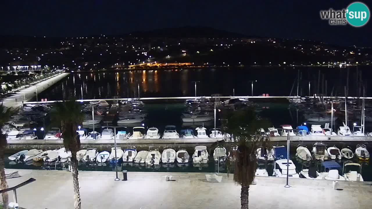 Camera en vivo Koper – puerto deportivo y paseo marítimo desde el Hotel Grand Koper