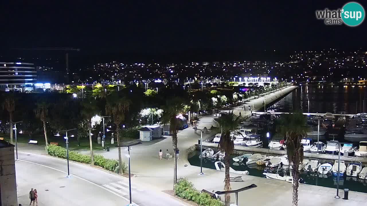 Webcam Koper – Panorama de la marina et de la promenade depuis le Grand Hotel Koper