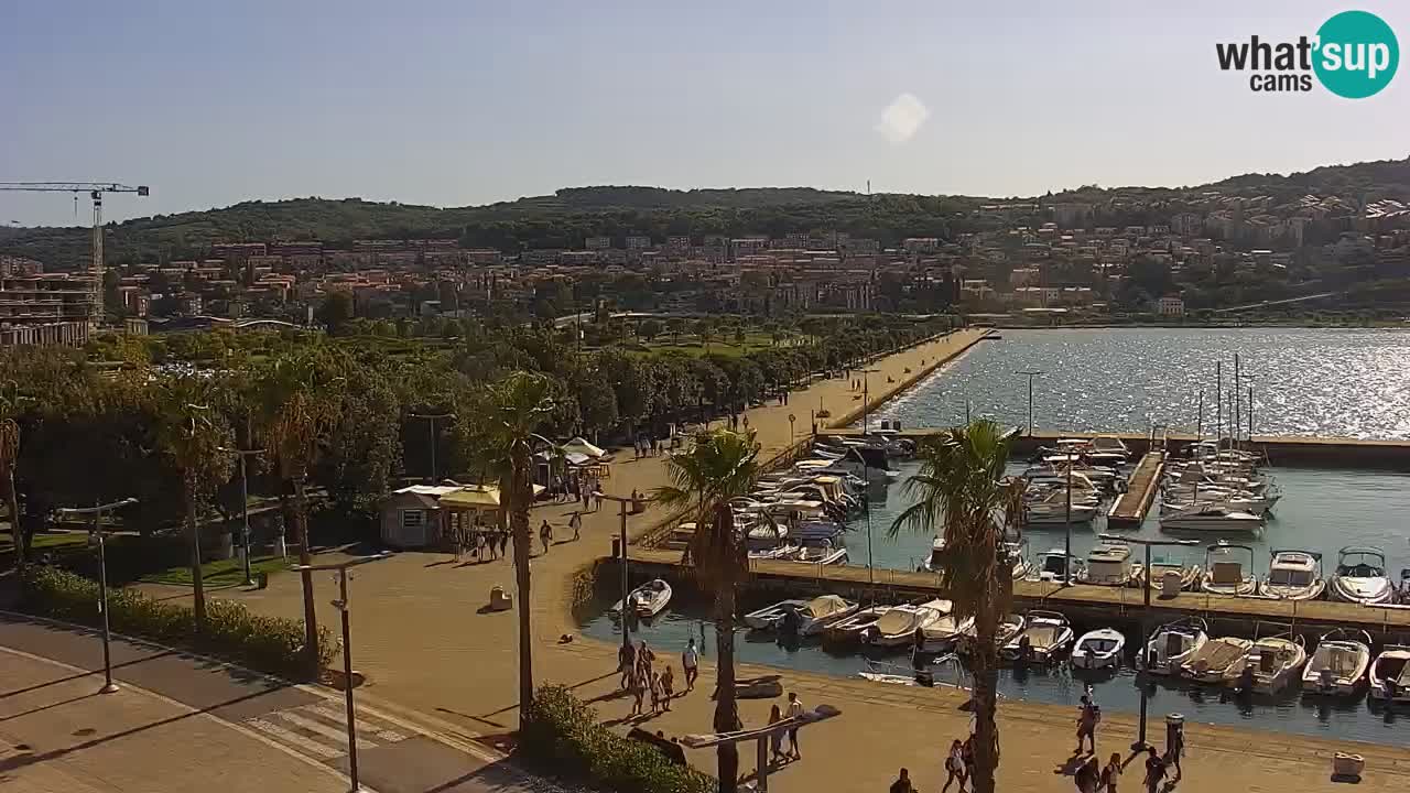 Camera en vivo Koper – puerto deportivo y paseo marítimo desde el Hotel Grand Koper