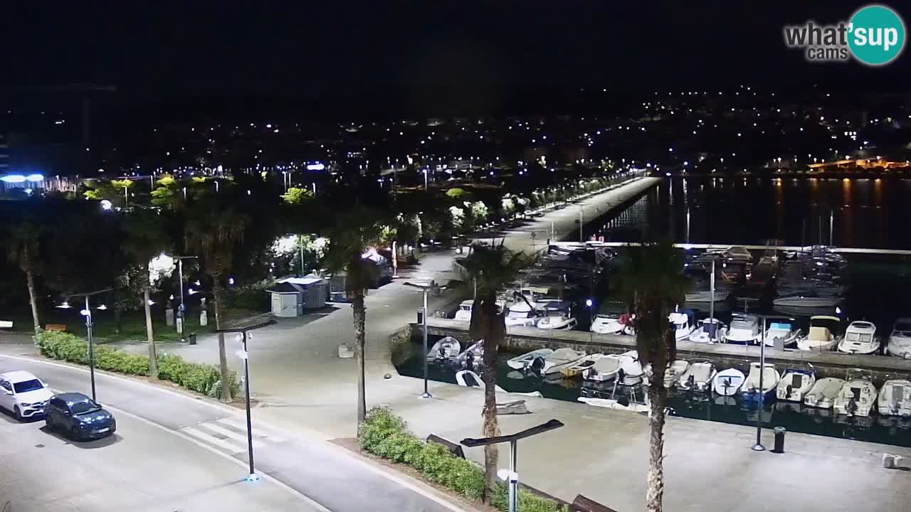 Webcam Koper – Panorama of the marina and promenade from the Grand Hotel Koper