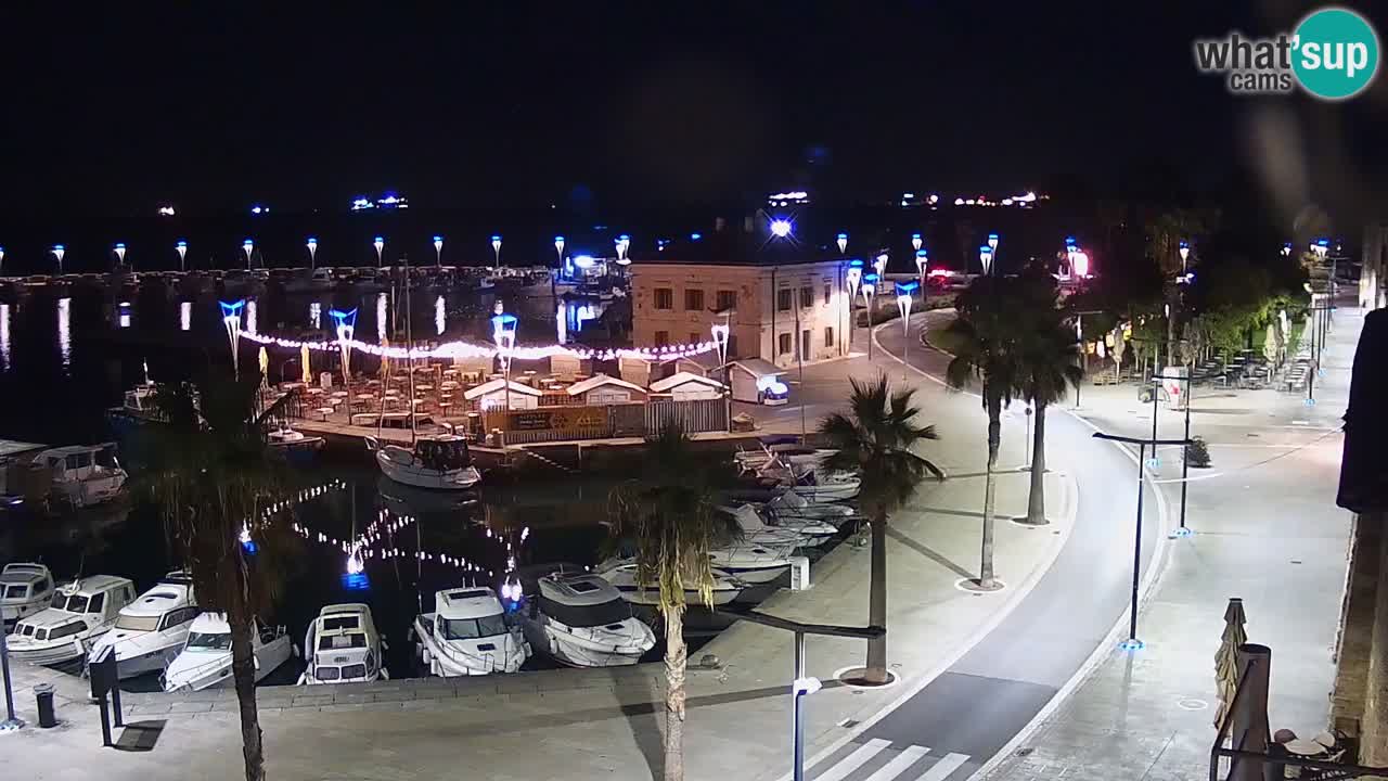 Webcam Koper – Panorama of the marina and promenade from the Grand Hotel Koper
