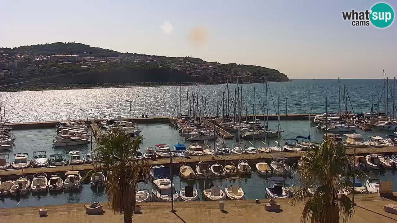Camera en vivo Koper – puerto deportivo y paseo marítimo desde el Hotel Grand Koper