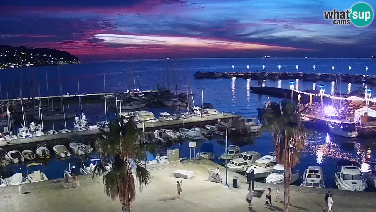 Webcam Koper – Panorama de la marina et de la promenade depuis le Grand Hotel Koper