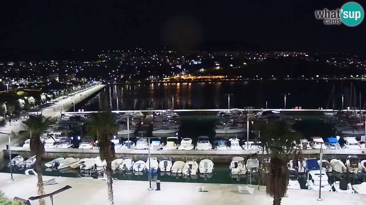 Webcam Koper – Panorama of the marina and promenade from the Grand Hotel Koper