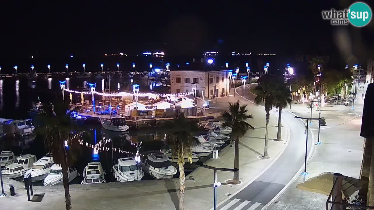 Webcam Koper – Panorama des Jachthafens und der Promenade vom Hotel Grand Koper