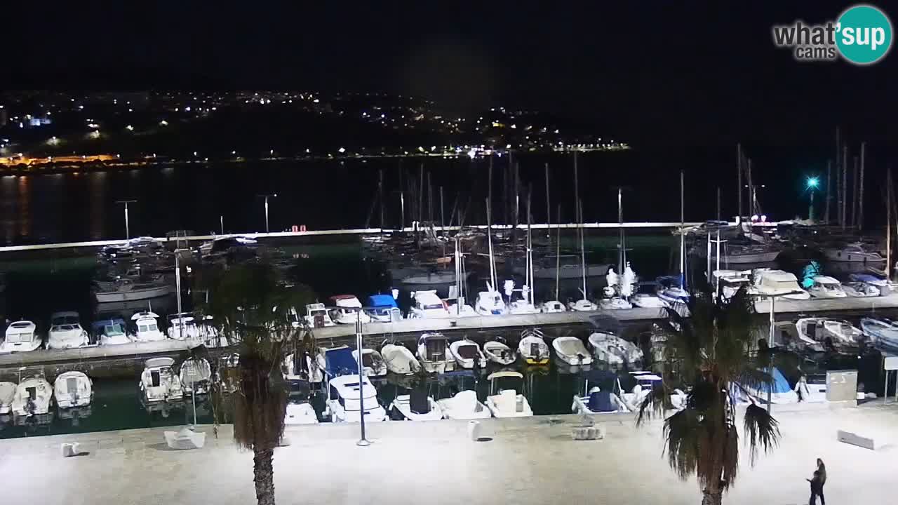 Webcam Koper – Panorama de la marina et de la promenade depuis le Grand Hotel Koper