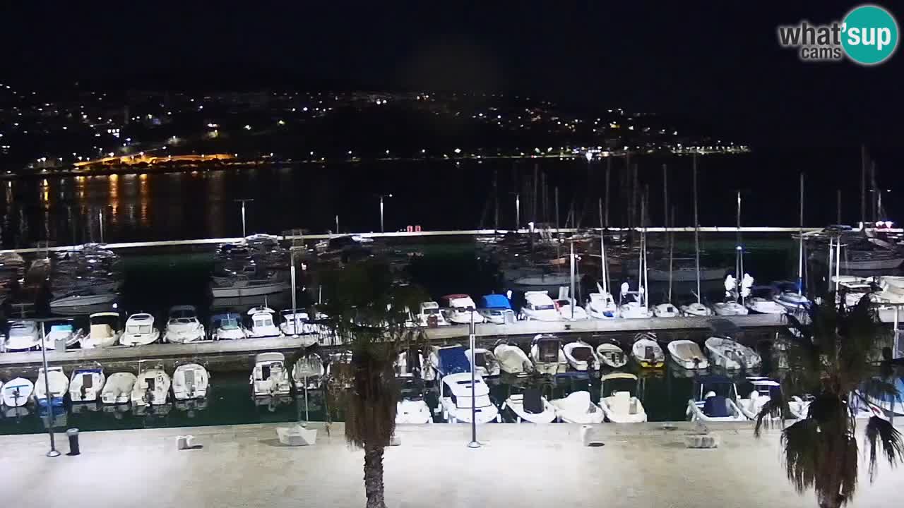 Webcam Koper – Panorama of the marina and promenade from the Grand Hotel Koper