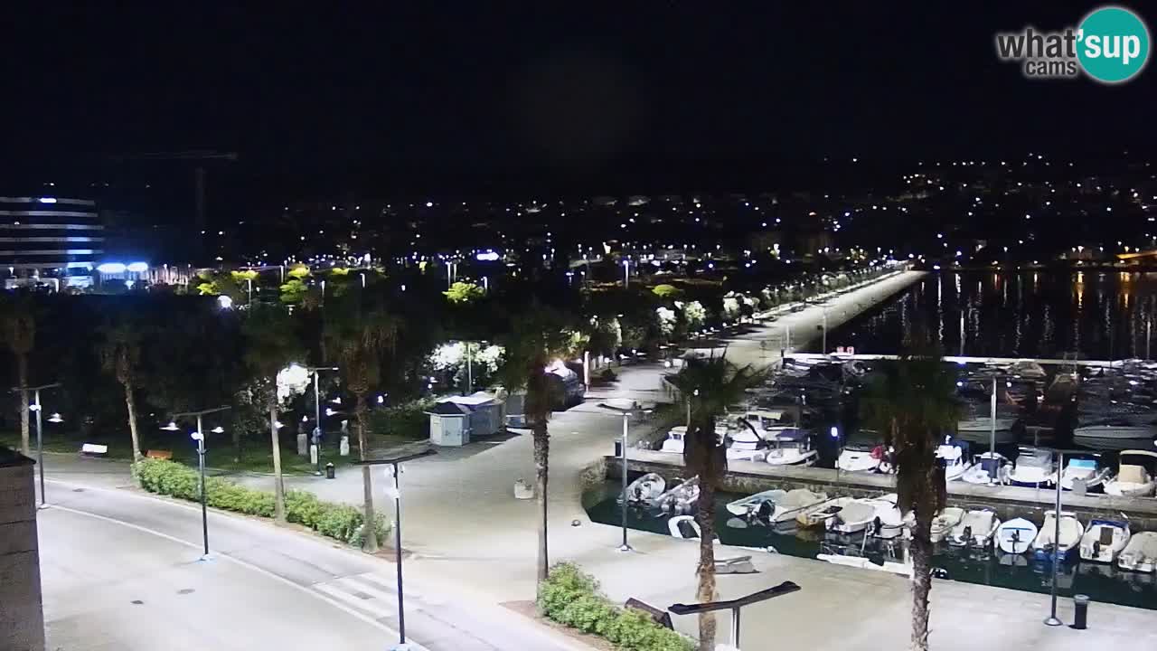 Webcam Koper – Panorama de la marina et de la promenade depuis le Grand Hotel Koper