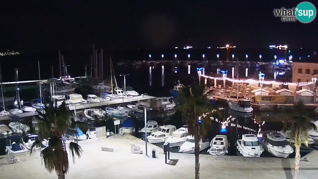 Webcam Koper – Panorama de la marina et de la promenade depuis le Grand Hotel Koper