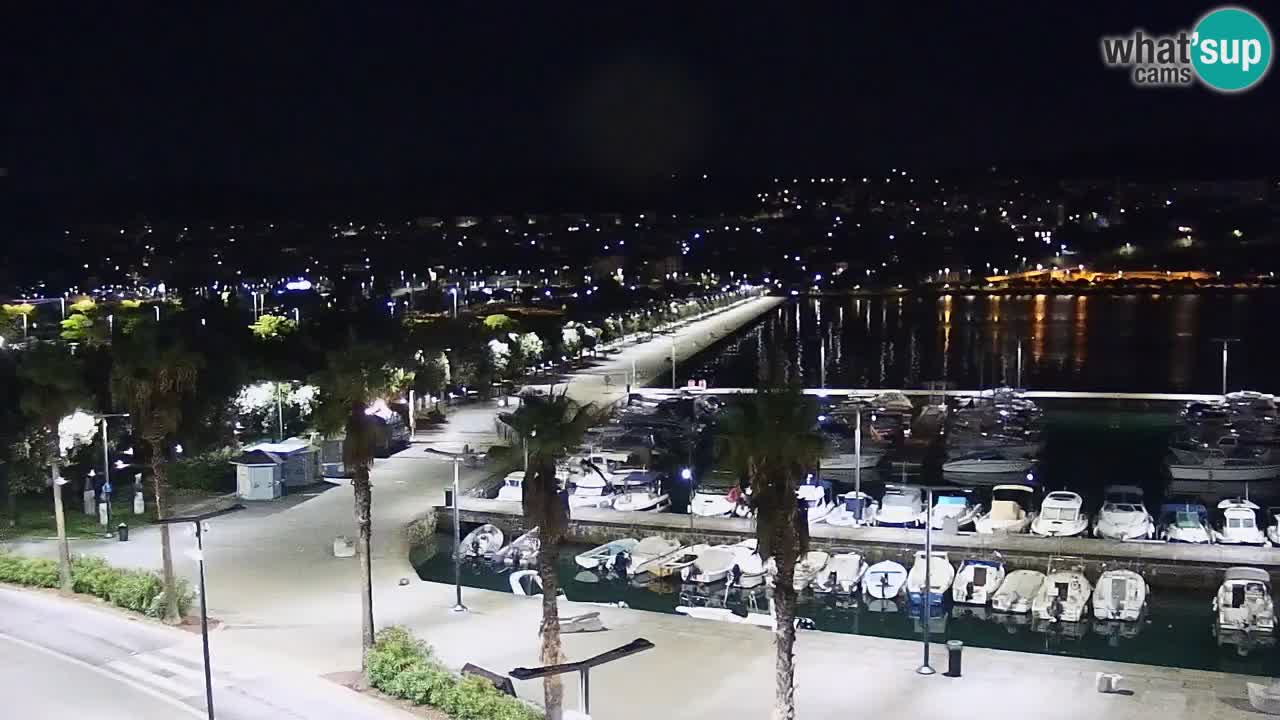 Webcam Koper – Panorama of the marina and promenade from the Grand Hotel Koper