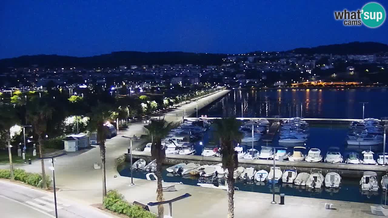Webcam Koper – Panorama of the marina and promenade from the Grand Hotel Koper