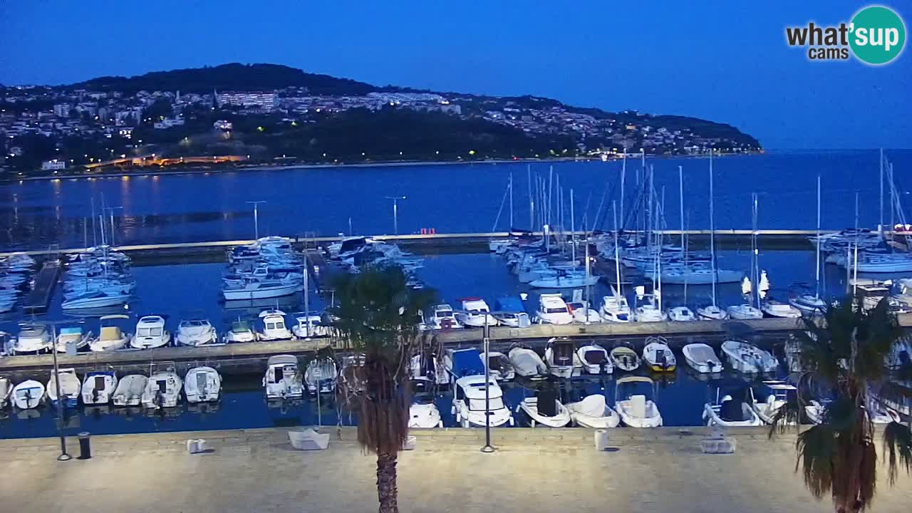 Camera en vivo Koper – puerto deportivo y paseo marítimo desde el Hotel Grand Koper