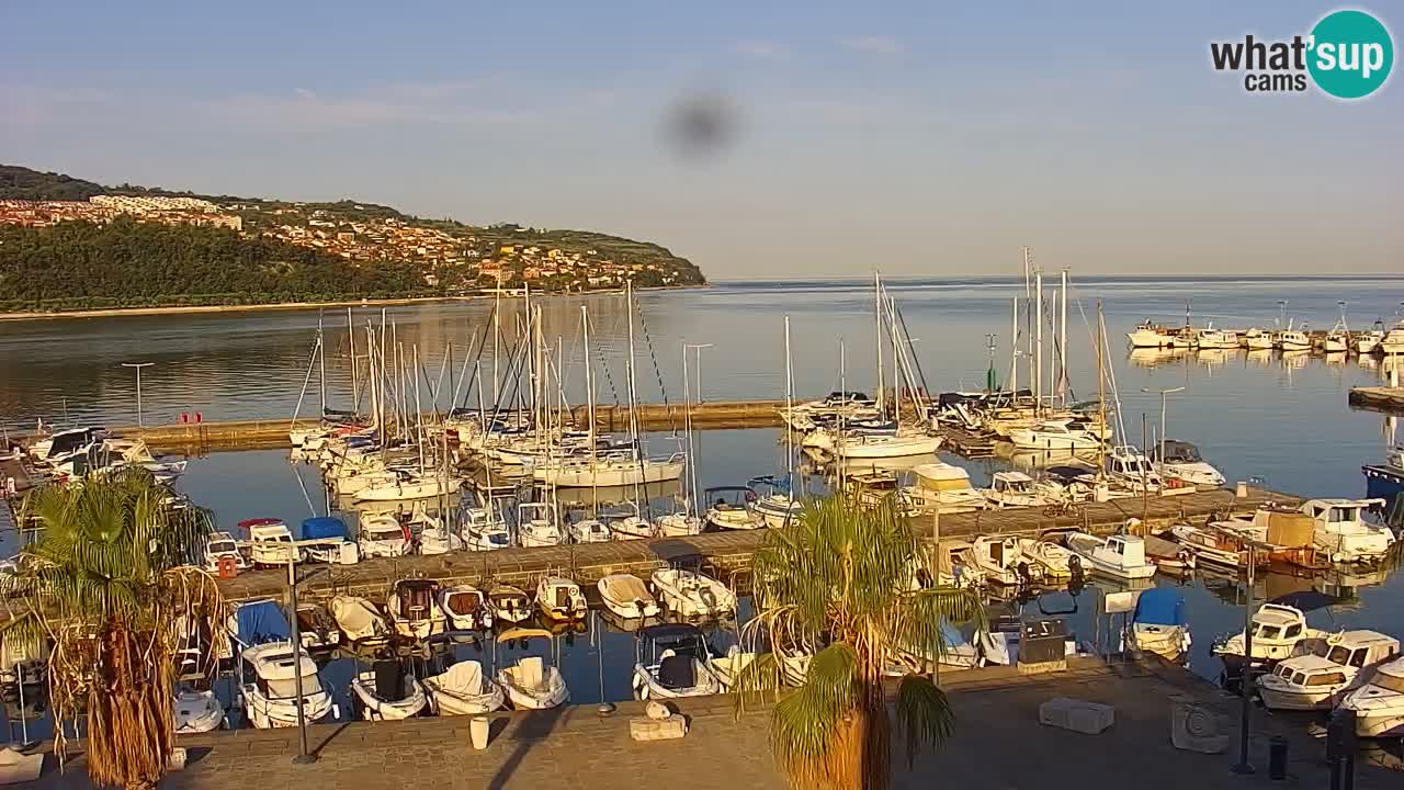Spletna kamera Koper – Panorama na marino in promenado s Hotela Grand Koper