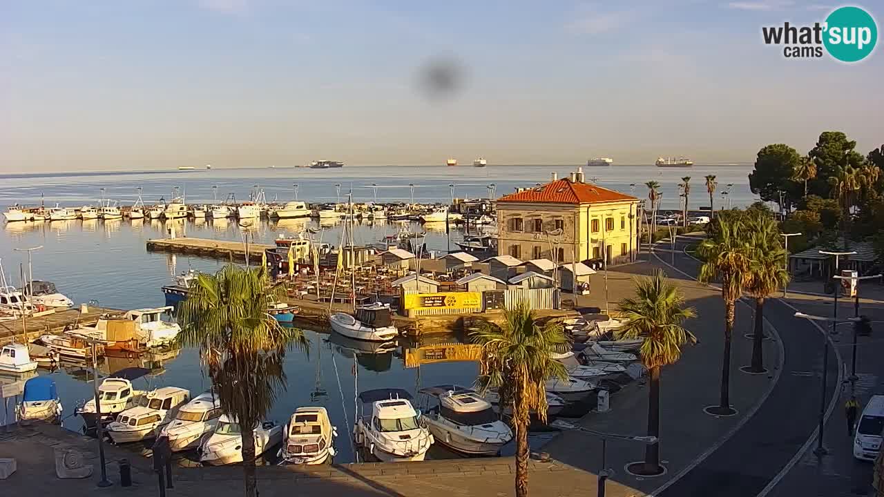Spletna kamera Luka Koper v živo – Potniški terminal in tovorno pristanišče – Slovenija