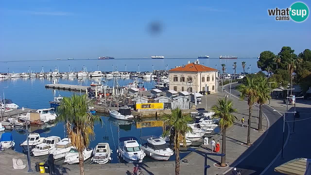 Spletna kamera Koper – Panorama na marino in promenado s Hotela Grand Koper