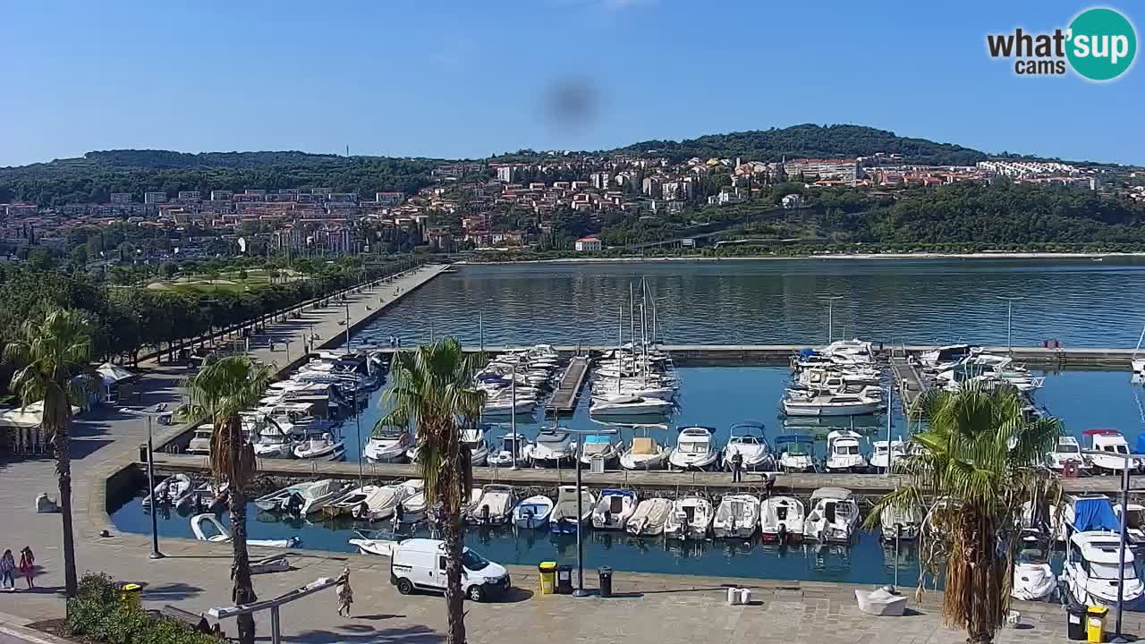 Camera en vivo Koper – puerto deportivo y paseo marítimo desde el Hotel Grand Koper