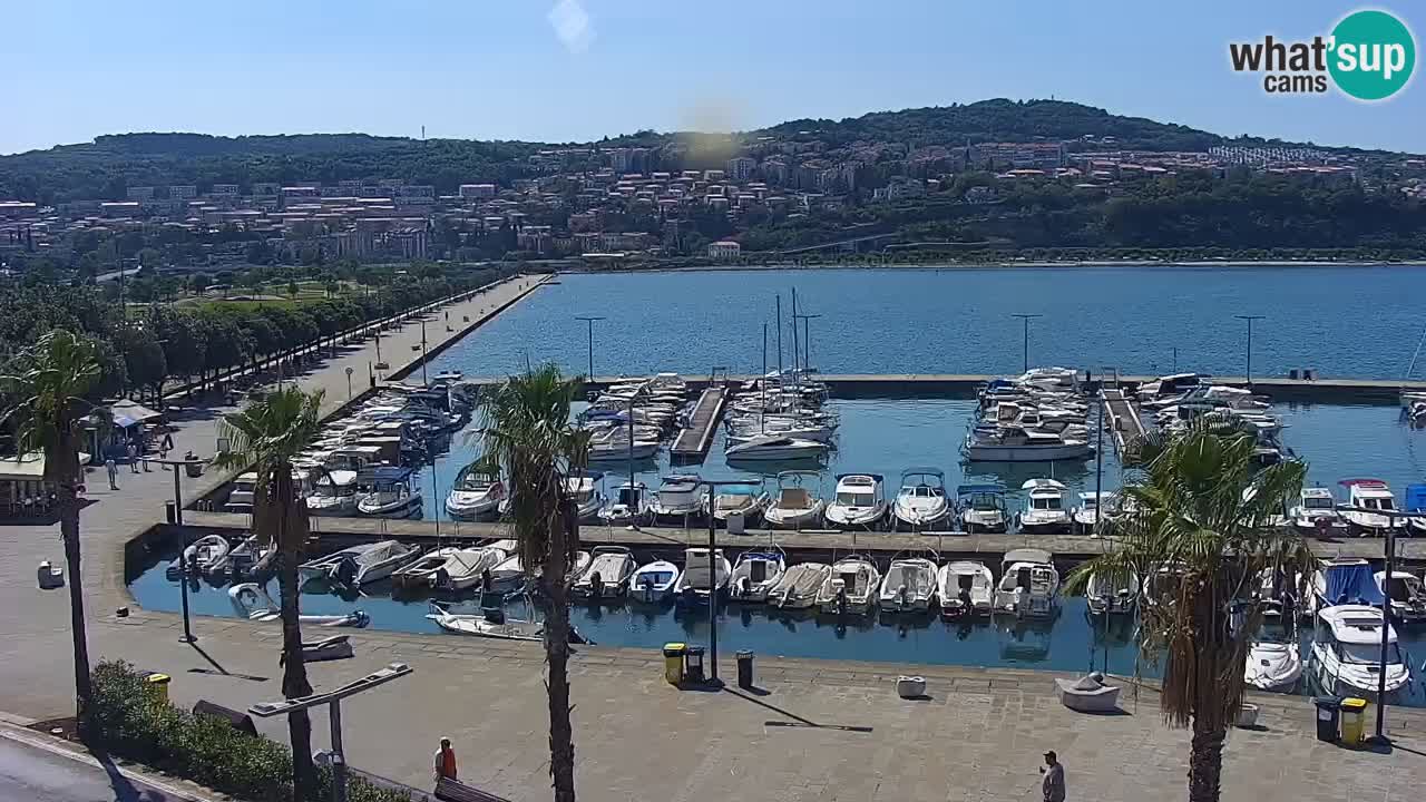 Spletna kamera Koper – Panorama na marino in promenado s Hotela Grand Koper