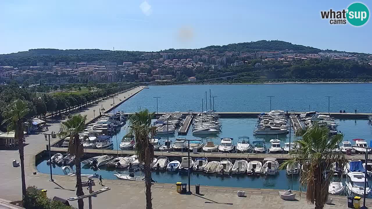 Camera en vivo Koper – puerto deportivo y paseo marítimo desde el Hotel Grand Koper