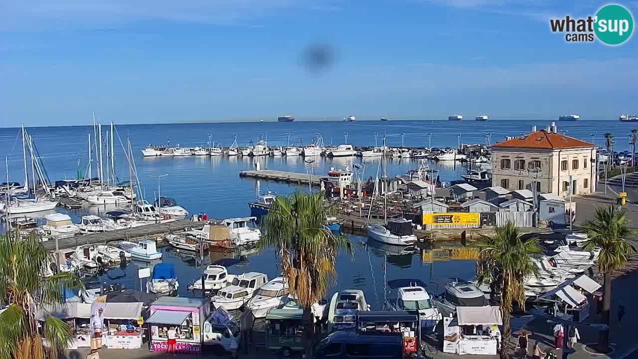 Camera en vivo Koper – puerto deportivo y paseo marítimo desde el Hotel Grand Koper