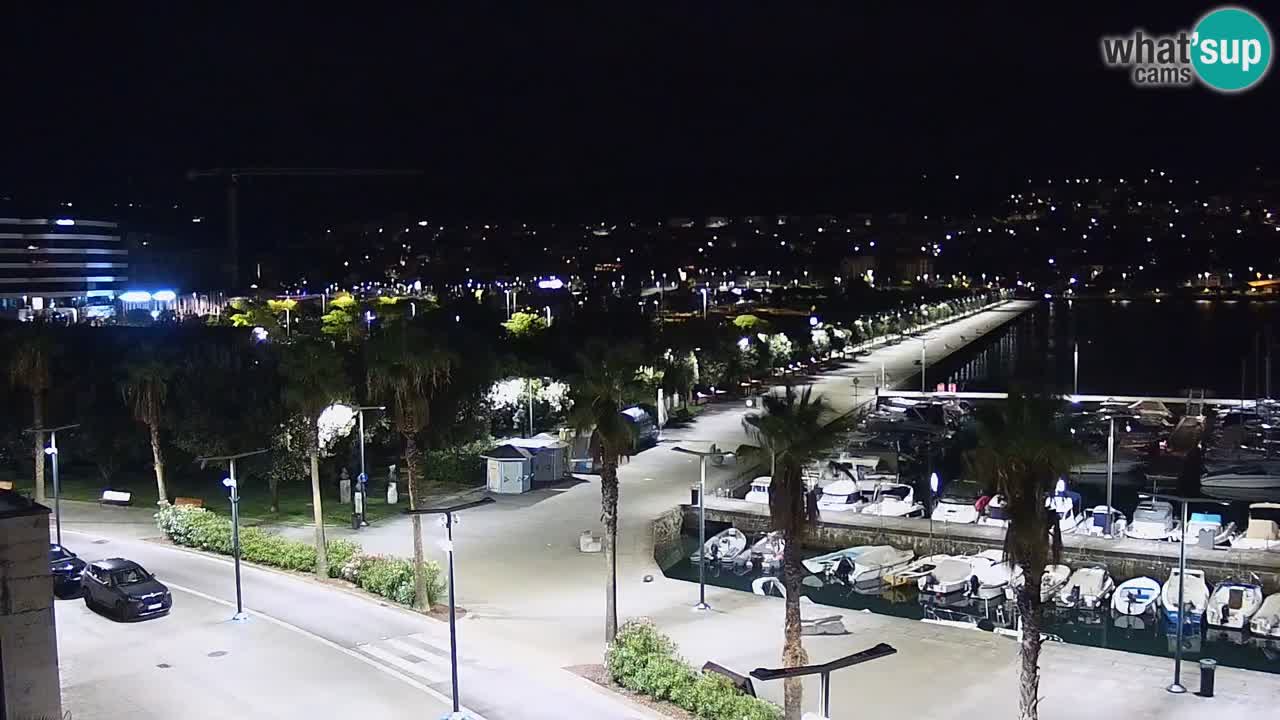 Webcam Koper – Panorama de la marina et de la promenade depuis le Grand Hotel Koper