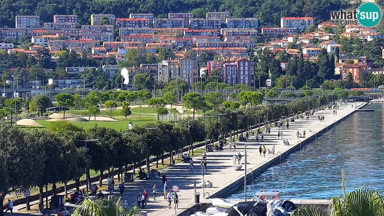 Webcam Koper – Panorama of the marina and promenade from the Grand Hotel Koper