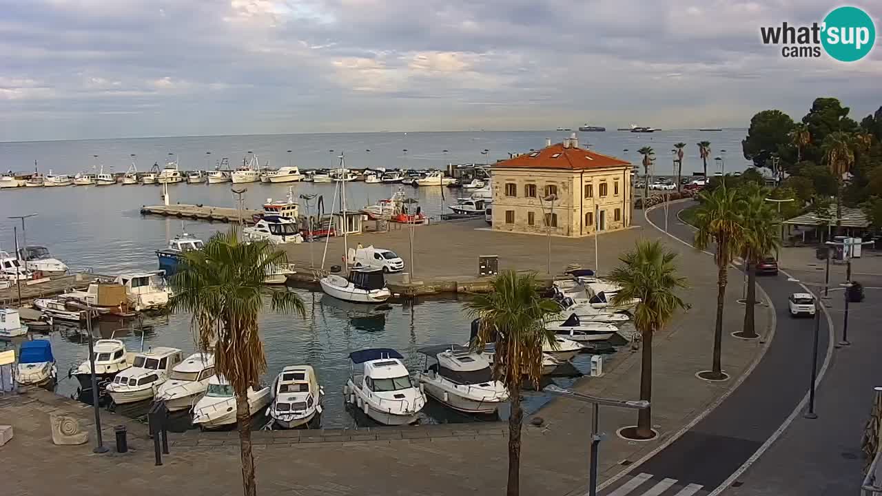 Spletna kamera Luka Koper v živo – Potniški terminal in tovorno pristanišče – Slovenija