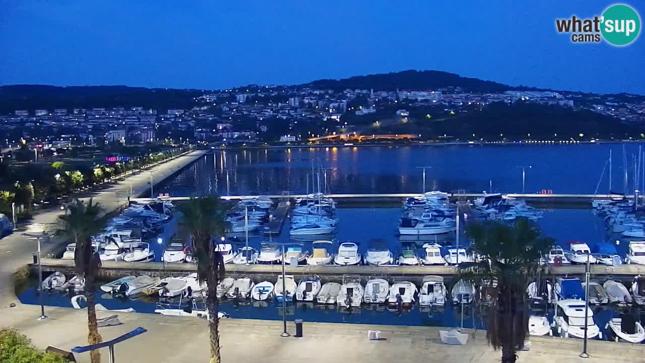 Webcam Koper – Panorama de la marina et de la promenade depuis le Grand Hotel Koper
