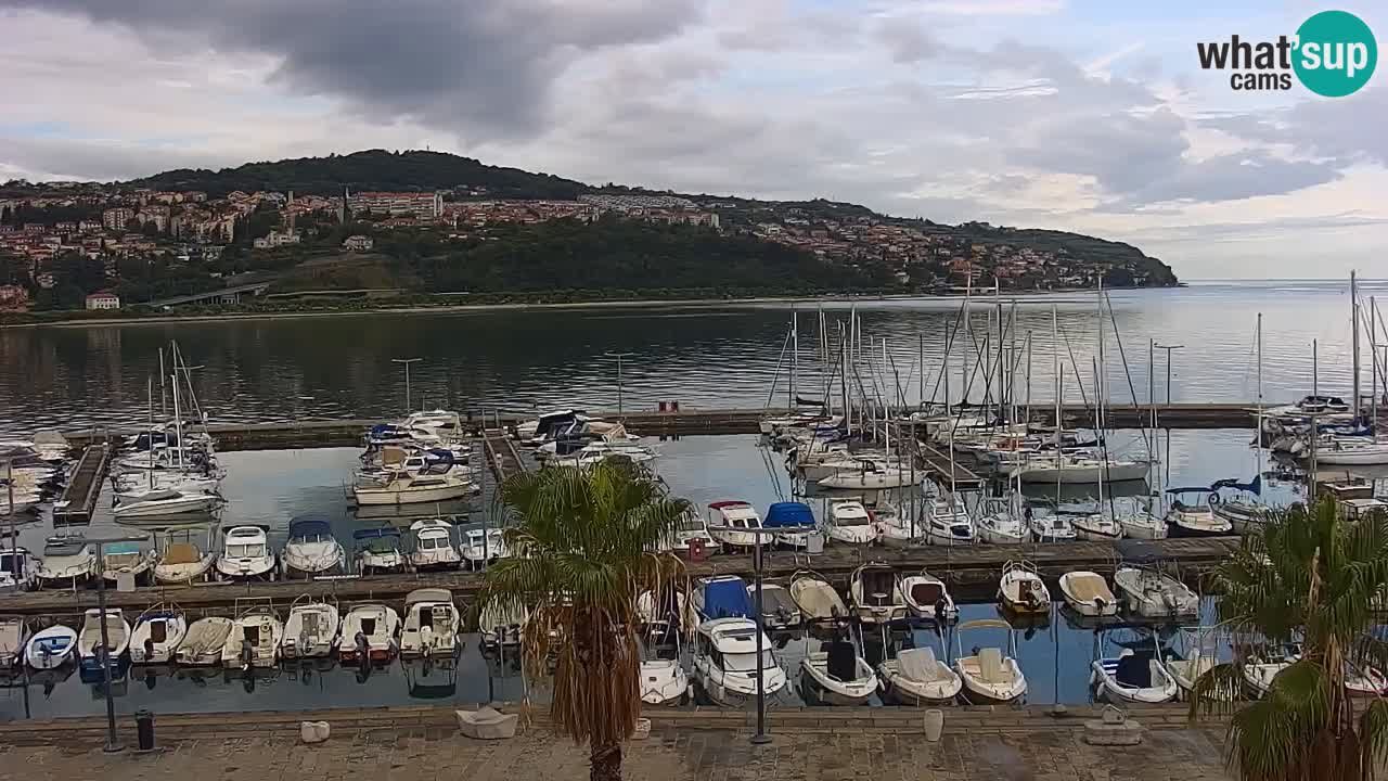 Webcam Koper – Panorama de la marina et de la promenade depuis le Grand Hotel Koper