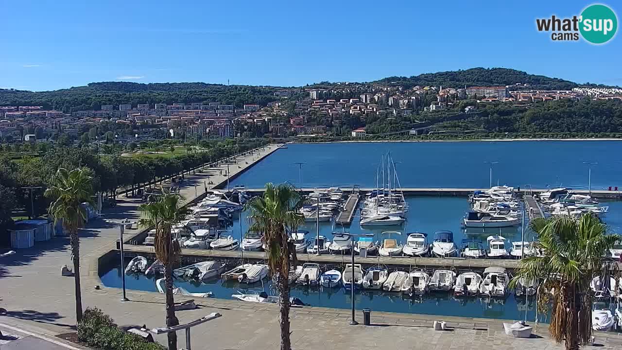 Camera en vivo Koper – puerto deportivo y paseo marítimo desde el Hotel Grand Koper