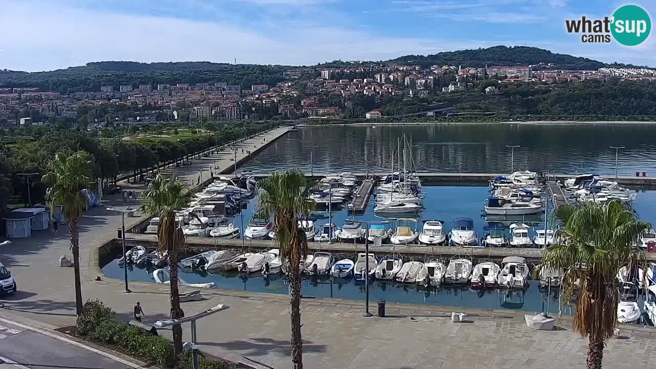 Camera en vivo Koper – puerto deportivo y paseo marítimo desde el Hotel Grand Koper
