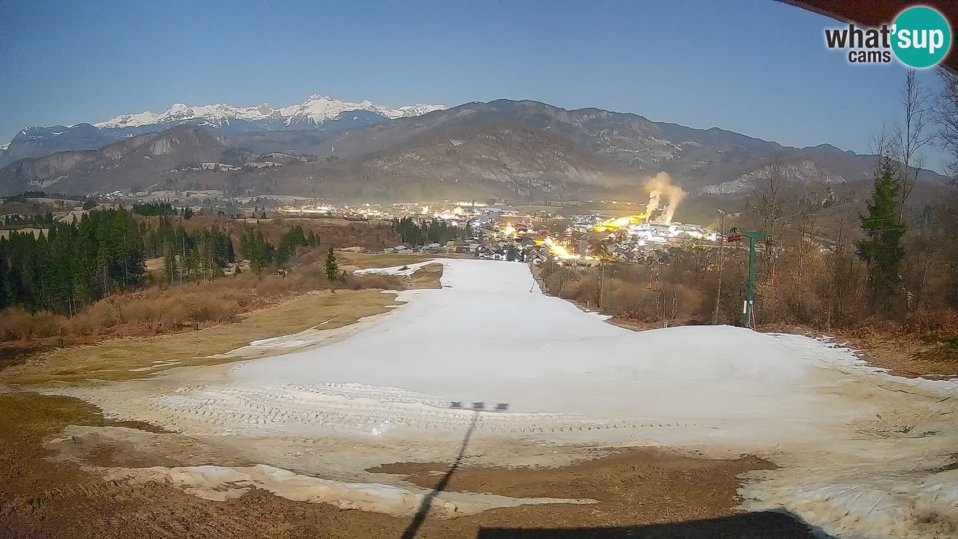 Kamera uživo Bohinjska Bistrica – Pogled u stvarnom vremenu sa skijališta Kozji Hrbet