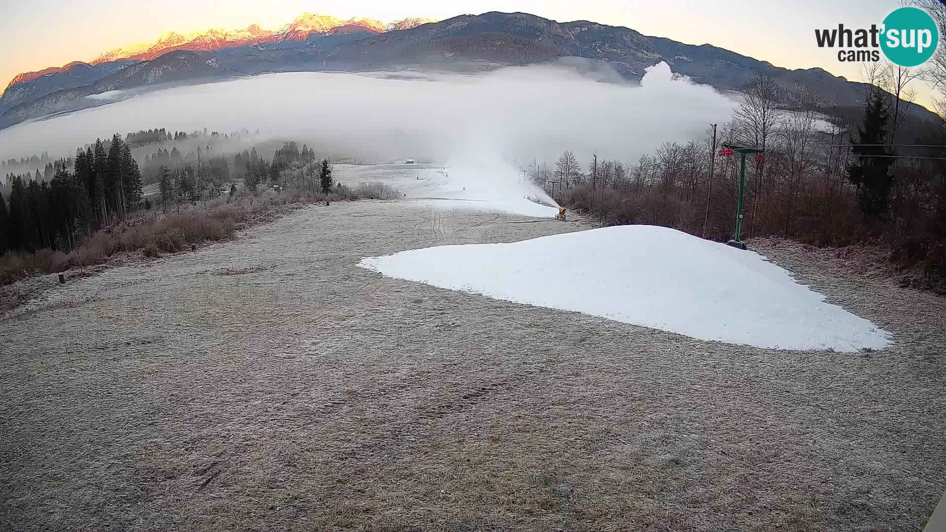 Kamera uživo Bohinjska Bistrica – Pogled u stvarnom vremenu sa skijališta Kozji Hrbet