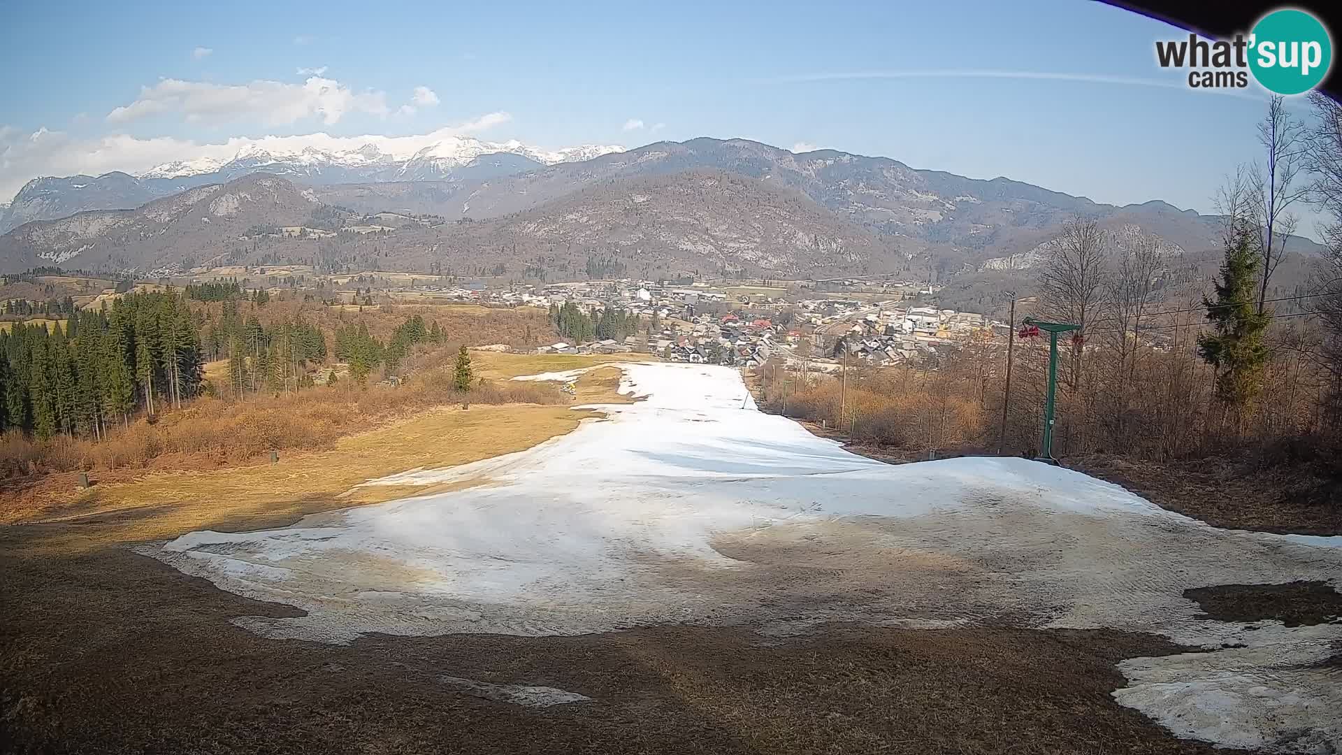 Kamera uživo Bohinjska Bistrica – Pogled u stvarnom vremenu sa skijališta Kozji Hrbet