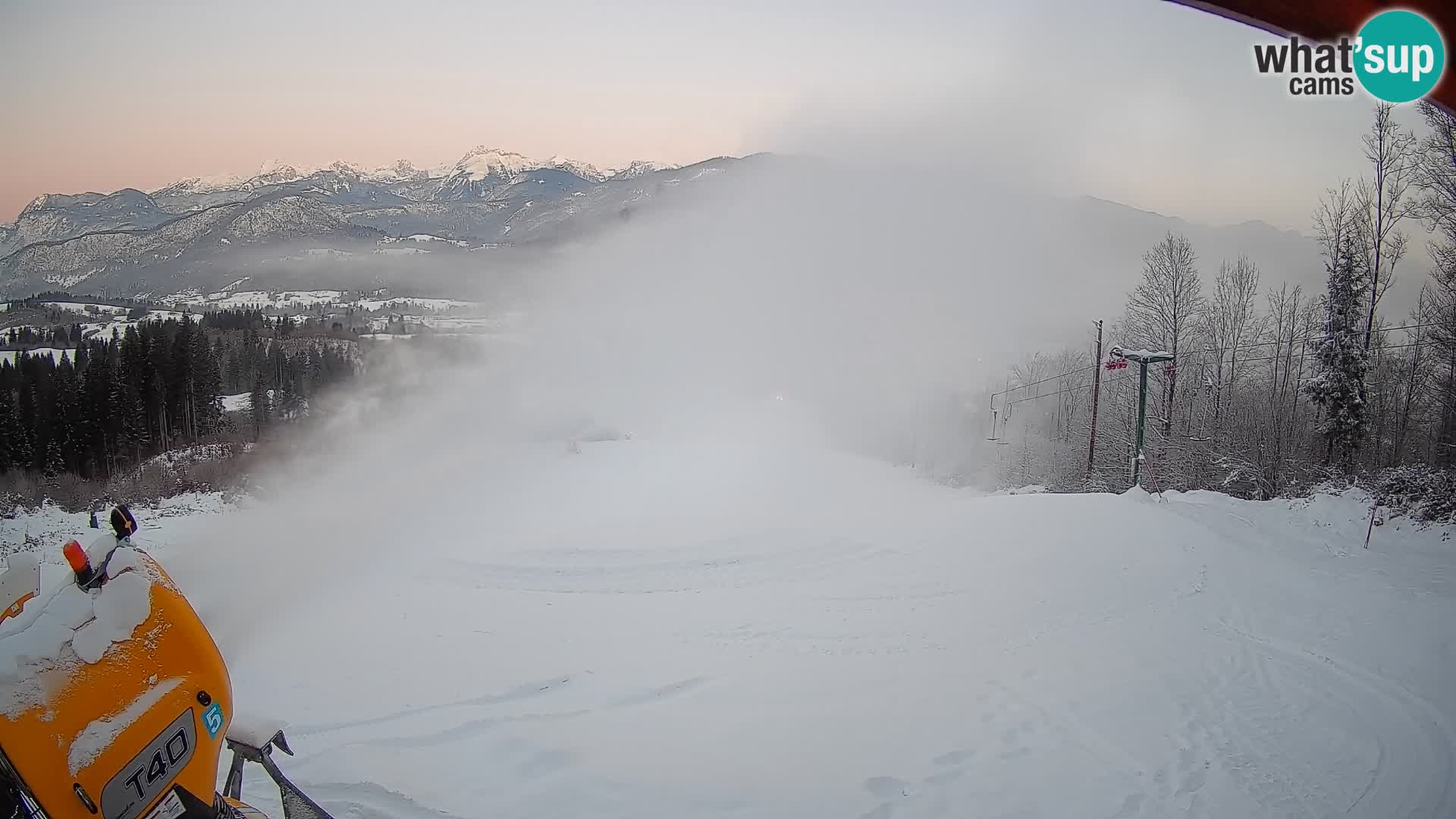 Kamera uživo Bohinjska Bistrica – Pogled u stvarnom vremenu sa skijališta Kozji Hrbet