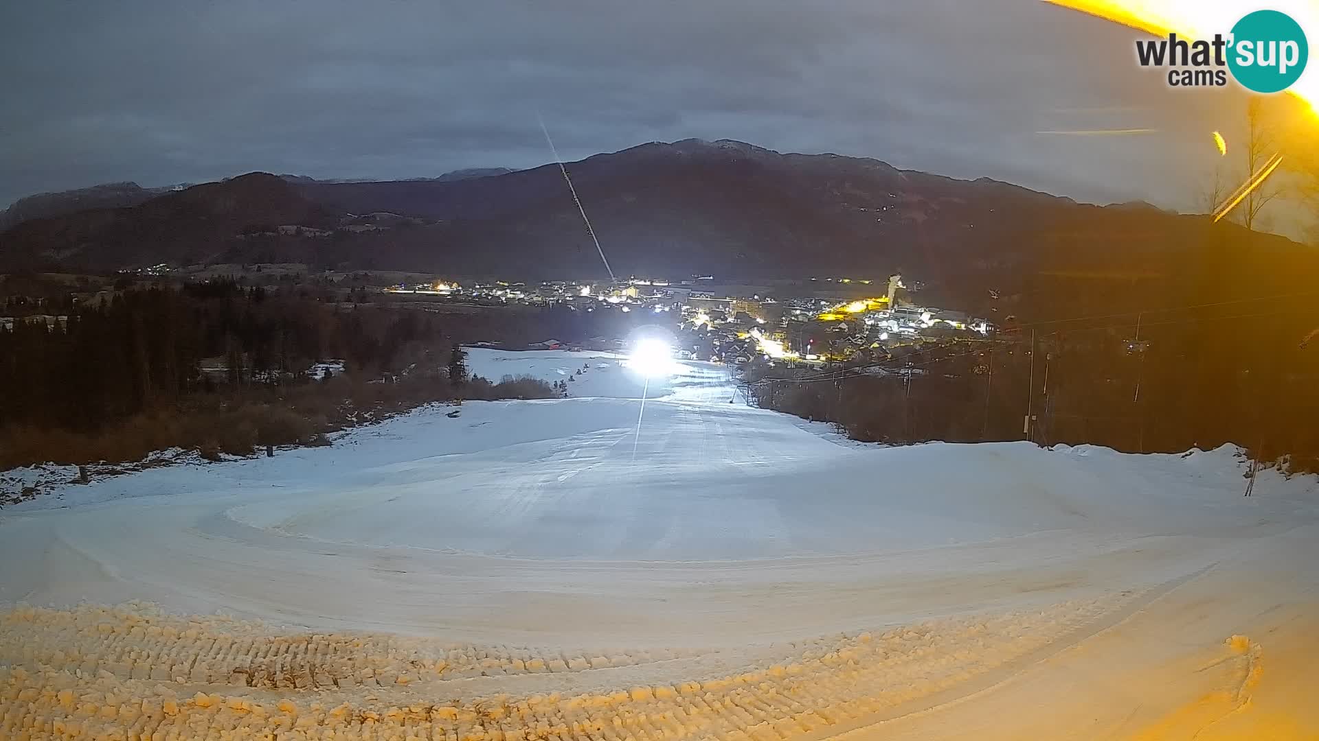 Kamera uživo Bohinjska Bistrica – Pogled u stvarnom vremenu sa skijališta Kozji Hrbet