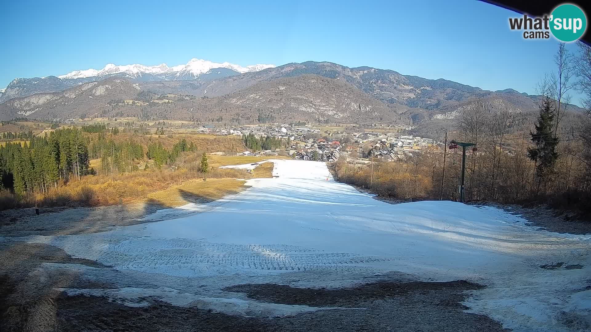 Kamera uživo Bohinjska Bistrica – Pogled u stvarnom vremenu sa skijališta Kozji Hrbet
