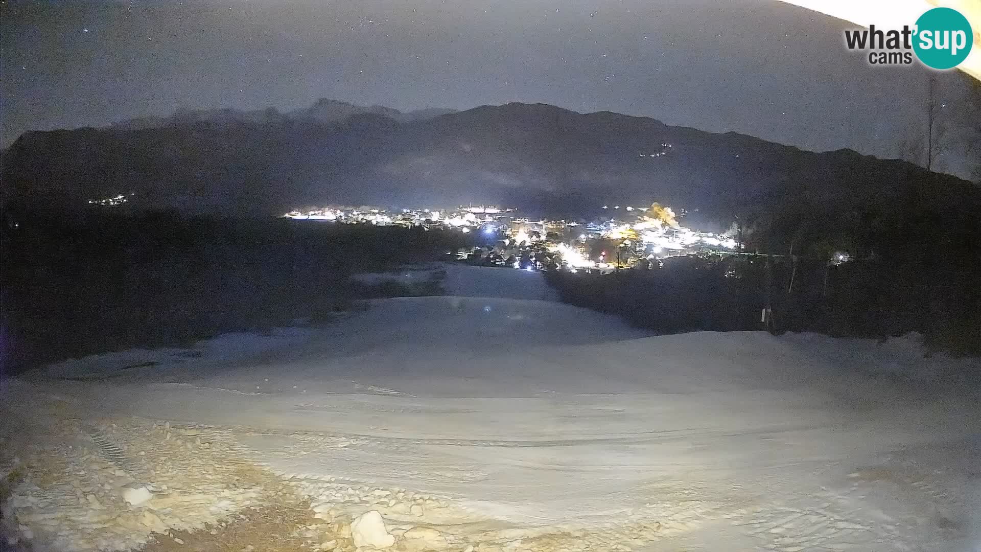 Kamera uživo Bohinjska Bistrica – Pogled u stvarnom vremenu sa skijališta Kozji Hrbet