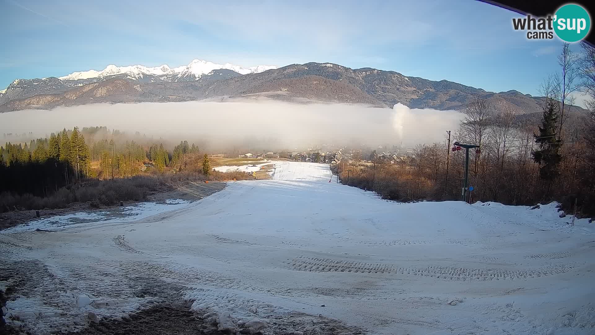 Kamera uživo Bohinjska Bistrica – Pogled u stvarnom vremenu sa skijališta Kozji Hrbet