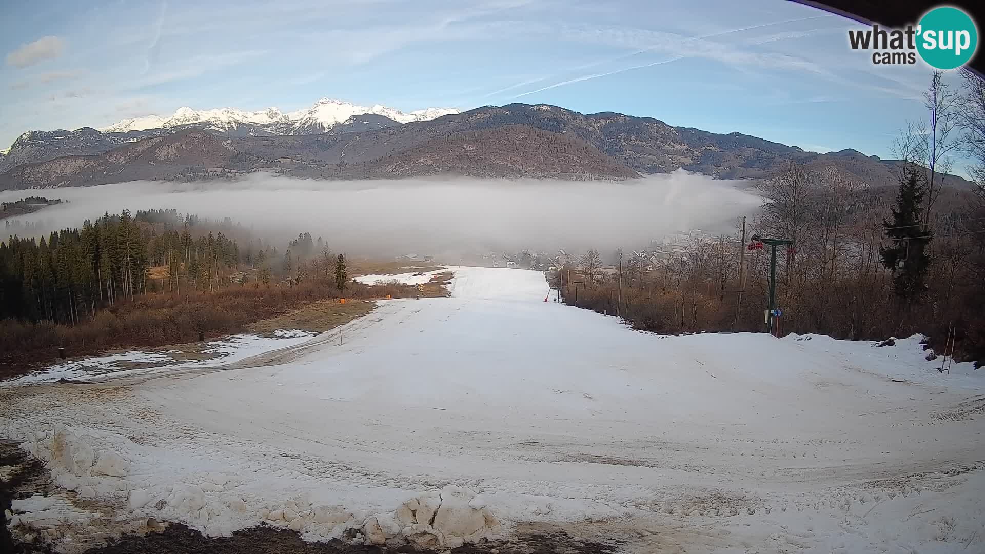 Spletna kamera Bohinjska Bistrica – Pogled v živo s smučišča Kozji Hrbet