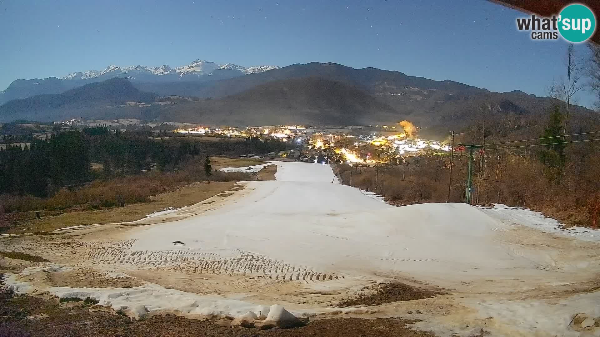 Spletna kamera Bohinjska Bistrica – Pogled v živo s smučišča Kozji Hrbet