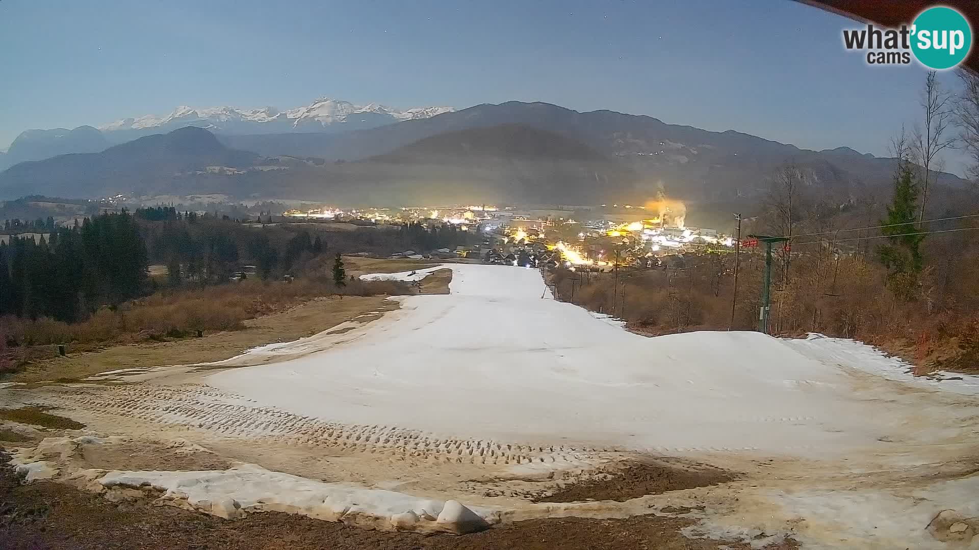 Kamera uživo Bohinjska Bistrica – Pogled u stvarnom vremenu sa skijališta Kozji Hrbet