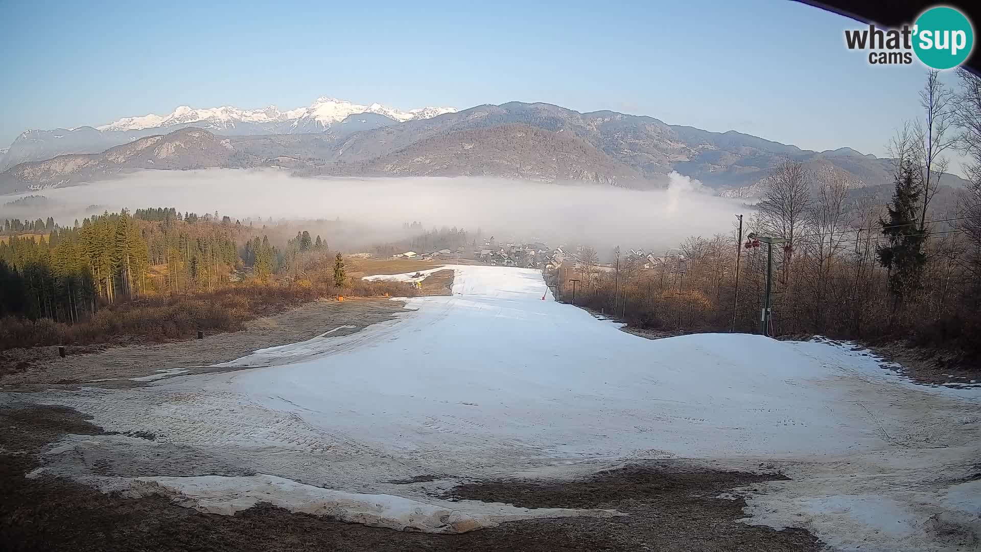 Kamera uživo Bohinjska Bistrica – Pogled u stvarnom vremenu sa skijališta Kozji Hrbet