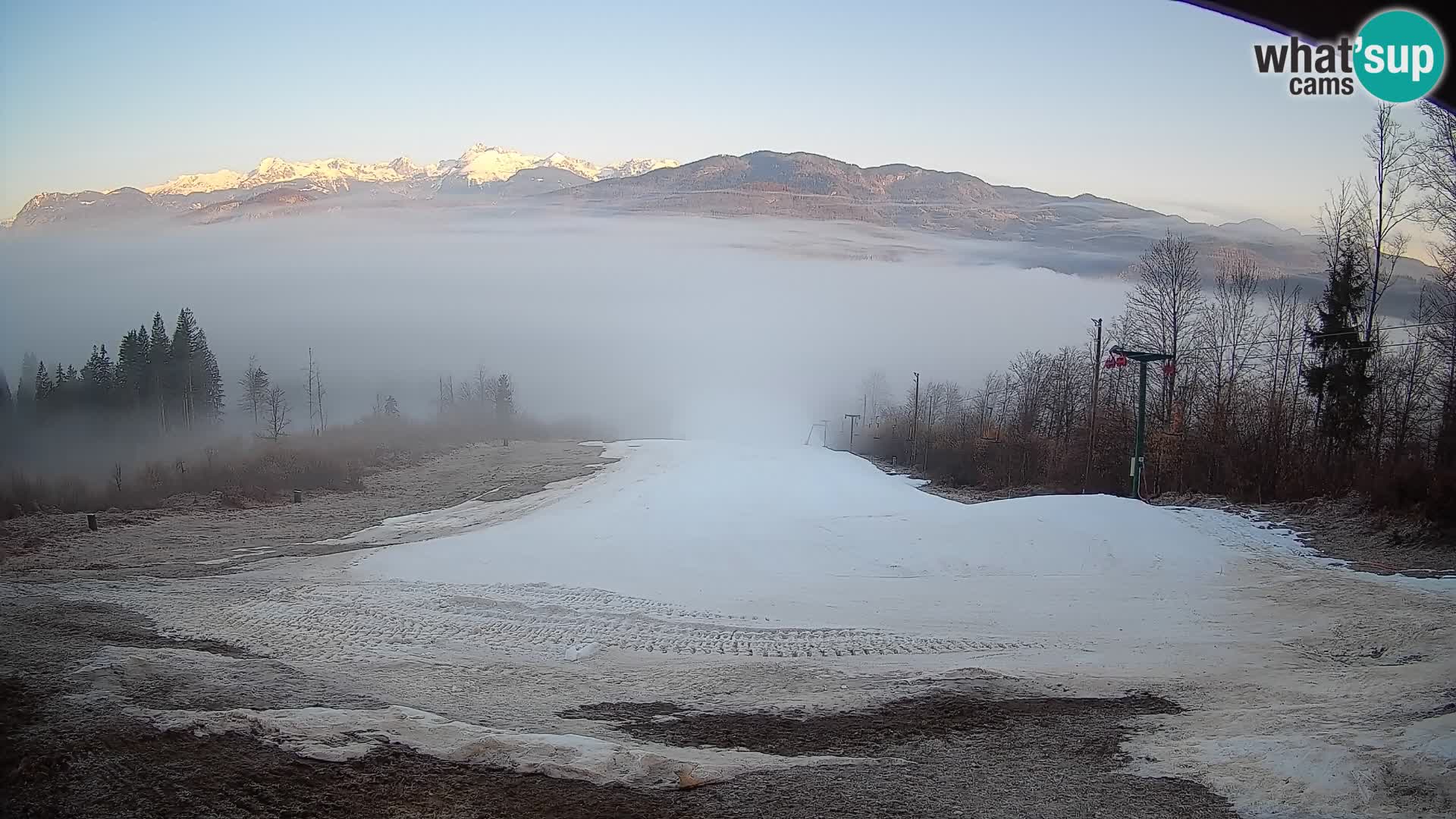 Spletna kamera Bohinjska Bistrica – Pogled v živo s smučišča Kozji Hrbet