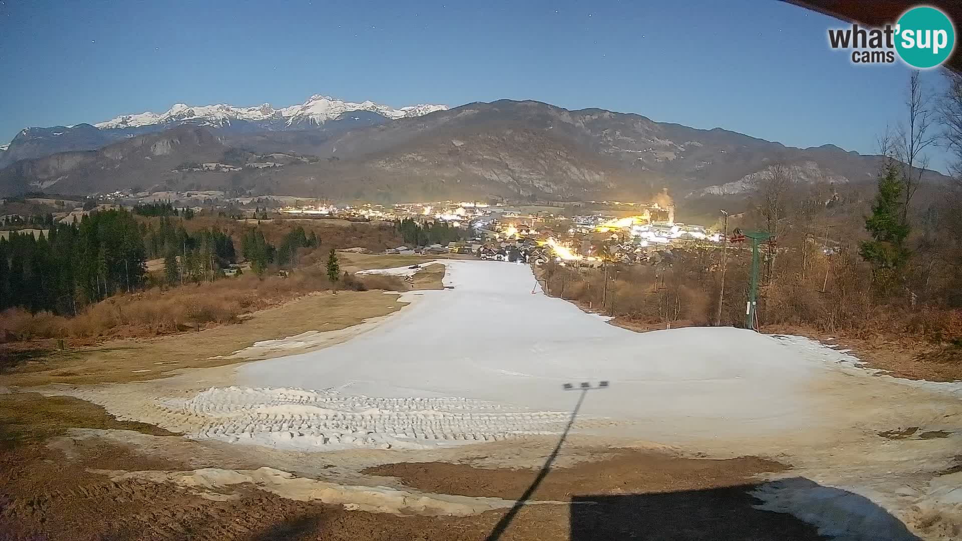 Kamera uživo Bohinjska Bistrica – Pogled u stvarnom vremenu sa skijališta Kozji Hrbet